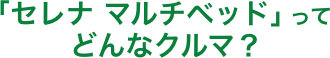 「セレナ マルチベッド」ってどんなクルマ？ 